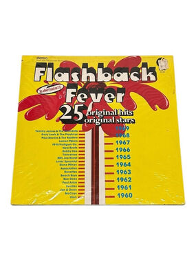 Vintage Flashback Fever Vinyl LP K-Tel 25 Hits Rock Pop Compilation Black Canada